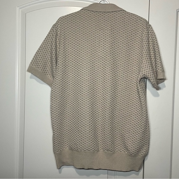 Buffalo David Bitton Men's Taupe Textured Polo - Picture 7 of 10